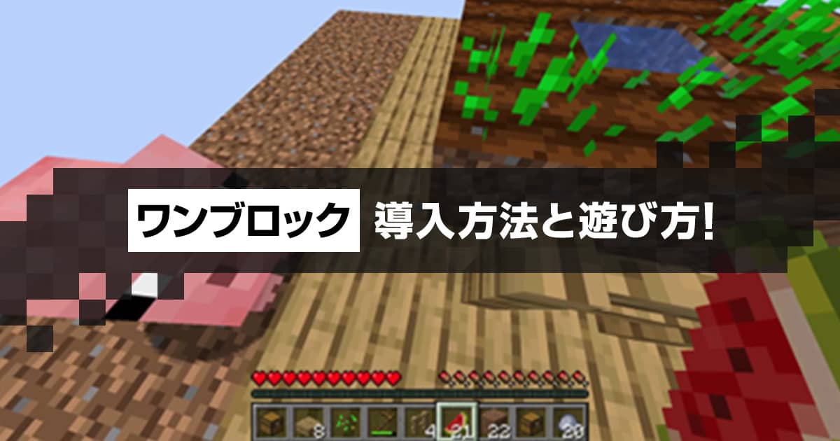 マイクラワンブロックの導入方法と遊び方長生きするコツもあわせて紹介マイクラゼミ