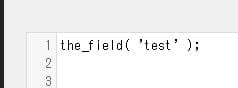 Advanced Custom Fieldでカスタムフィールドを表示させるには「the_field関数」を使用