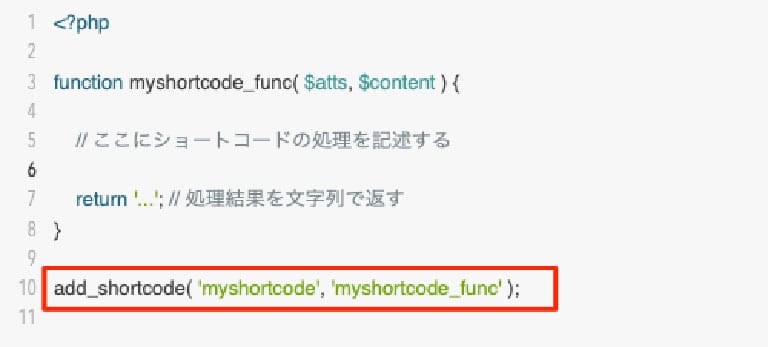 add_shortcode関数