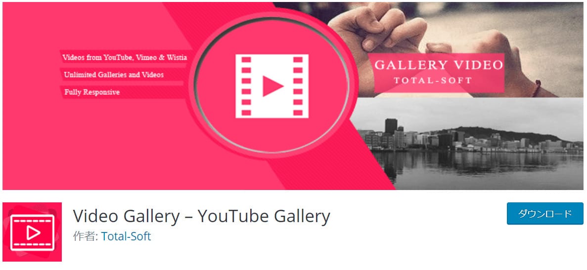 WordPressにYouTubeを埋め込み_プラグイン_Video Gallery – YouTube Gallery