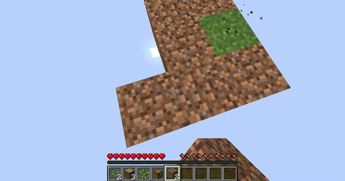 マイクラ】ワンブロックの導入方法と遊び方！長生きするコツもあわせて紹介！｜マイクラゼミ